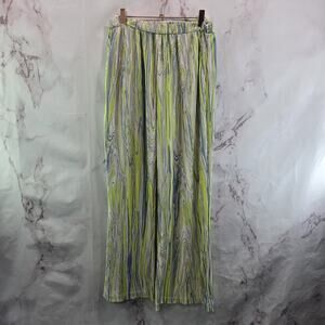Anthro Pants Womens Medium High Rise Wide Augustine Neon Agate Topo Find Me Now